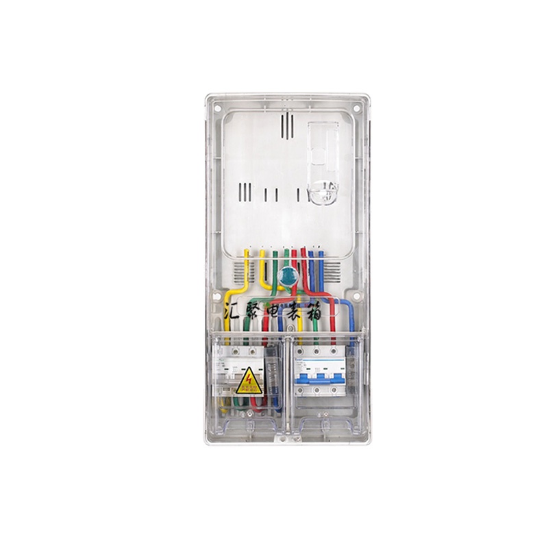 Three-phase one outdoor meter box box outdoor waterproof transparent plastic complete set of three-phase four-wire power card