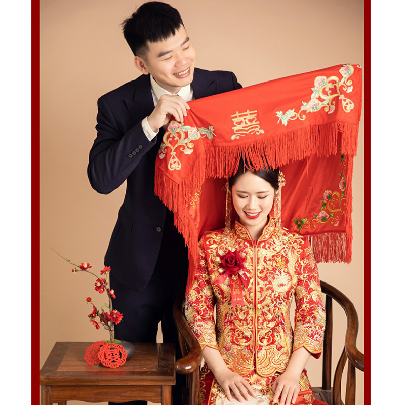 Xiu Hyuxi bride 2021 new marriage Chinese wedding wear gold Fulong Fenggou antique marriage dress out of the garment