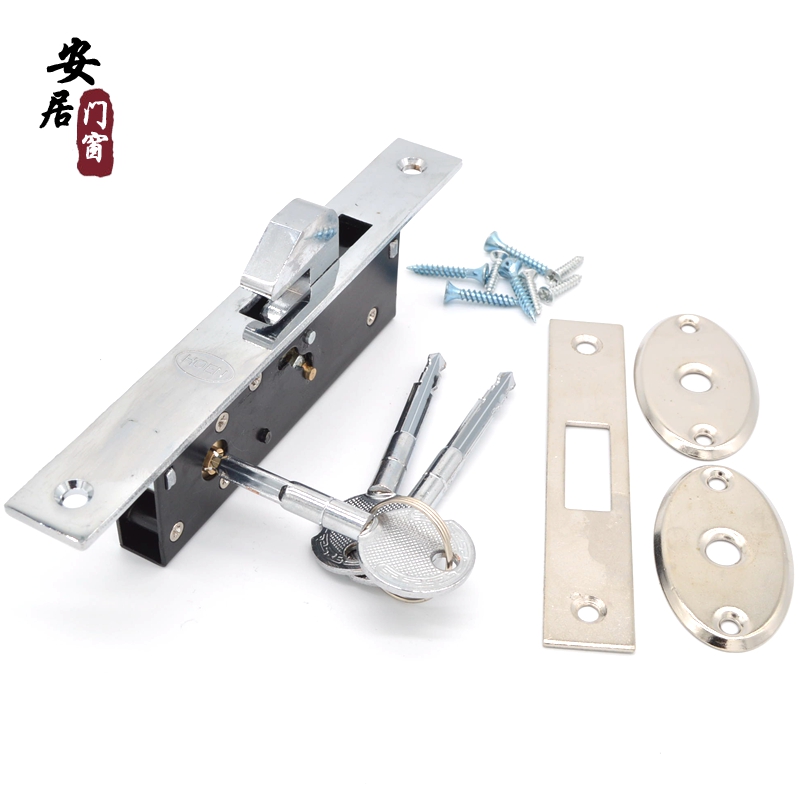 Shift door hook lock translation door lock glass door old-fashioned aluminum alloy sliding door lock inside and outside swing door hook lock with key