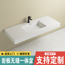 Slate ceramic seamless integrated basin custom wash basin countertop integrated basin bathroom sink wash basin