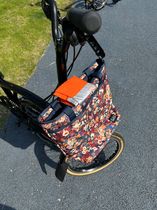 Liberty co-branded printed tote bag small cloth bicycle head bag storage cycling head bag hanging bag single shoulder