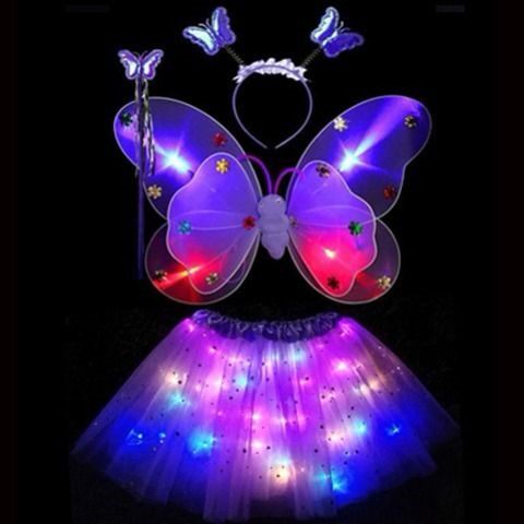 Wings Back Adorned Children Butterfly Girl Little Girl's Back Butterfly Wings Shine Children Wings Accessories Little Angel