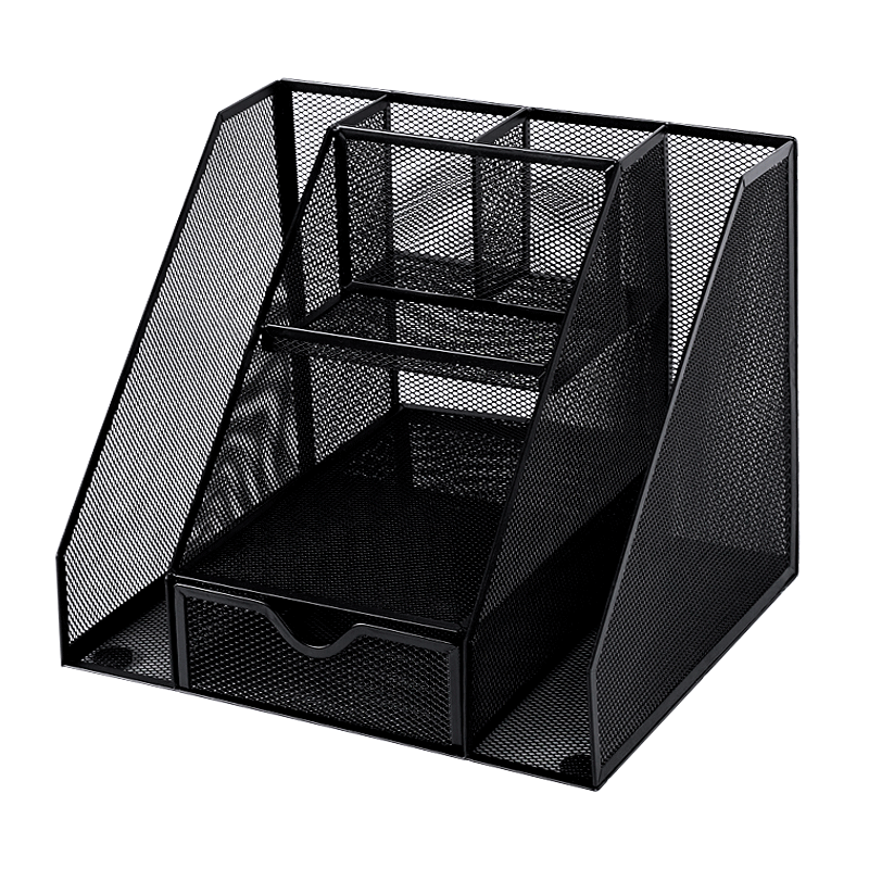 金属抽屉文件框文件架铁质多层文件架收纳盒立式办公桌书架文件筐桌面文具资料收纳置物架子书立办公用品大全