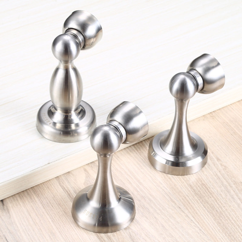 Factory direct sales 304 strong magnetic door suction one-piece thickened wooden door door stop strong door stopper stainless steel door suction