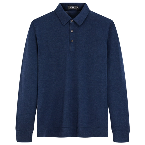 Septwolves, мужской шерстяной демисезонный свитер, удерживающая тепло универсальная цветная футболка polo для отдыха, круглый воротник