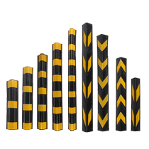 Rubber wall corner protection basement garage corner protection parking lot anti-collision strip reflective warning column protection special thickening