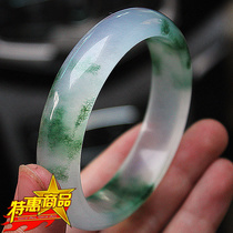 Jade feat Jade A- level floating flower jade bracelet jade bracelet jade color female Jade