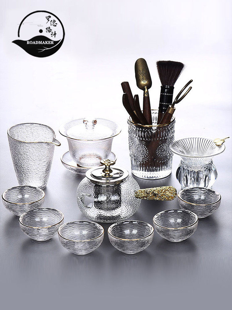 Roadmaker Glass Kung Fu Tea Set Office Building Tea Archives Household Heat-resistant Bowl Tea Cup