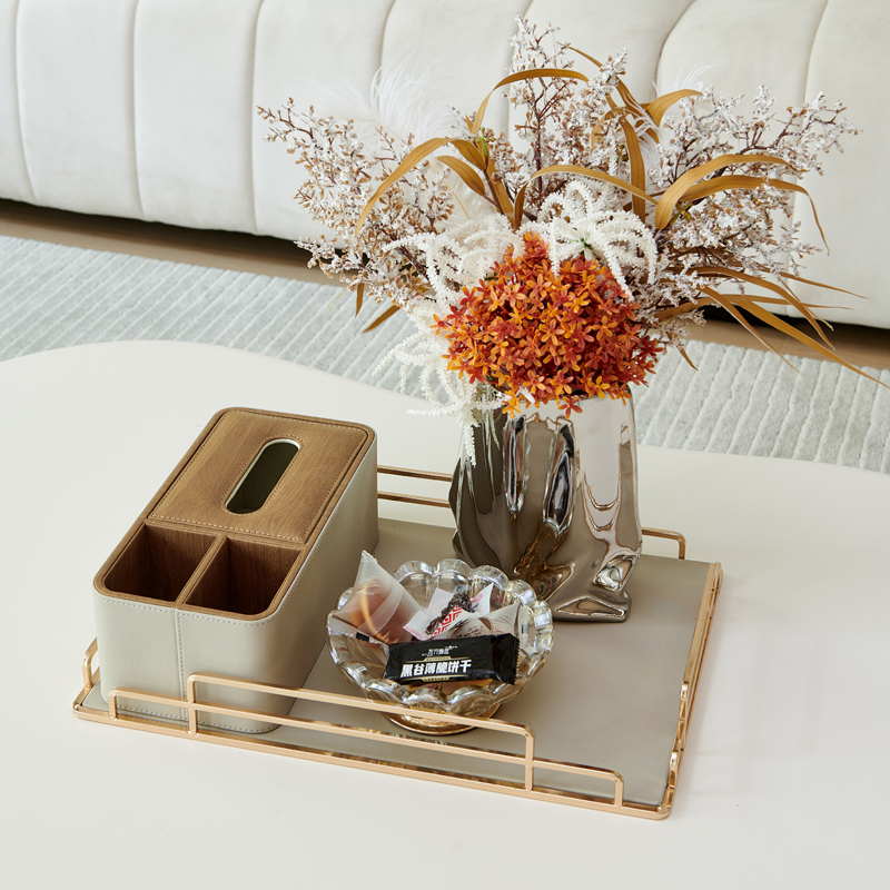 Modern home paper towels box Living room light extravagant and upscale Cardboard Tea Table Creative Versatile Remote Control Containing Suit-Taobao