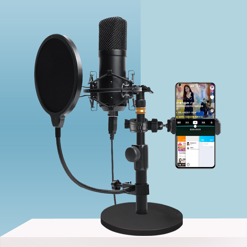 Microphone stand desktop adds microphone frame bench frame live capacitor wheat seismic frame