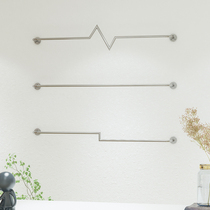 On the wall is hanging clothes shelf stainless steel clothing store display rack wall hanging womens clothing shop hanger hanging coat rack