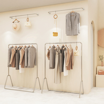 Hanger floor clothing store display rack Zhongdao shelf mens and womens stainless steel mobile clothes rack coat rack