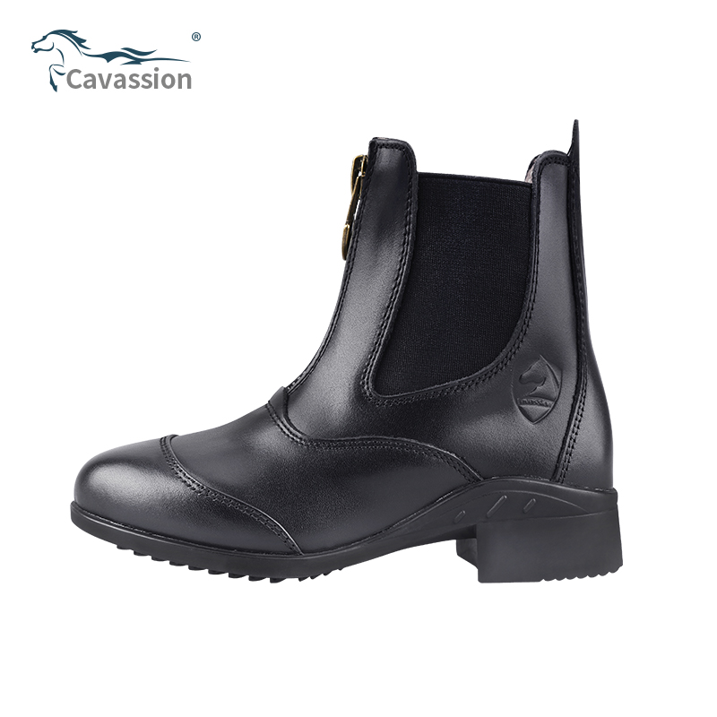 Cavassion Children Equestrian Short Boots Bull Leather Obstacle Boots Rider rider Horse Boots Child Leather Boots 8106027-Taobao