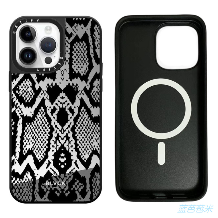BLVCK New Snakeskin Pattern Mirror 14, 13, 12 iPhone Case