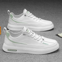 Tide Cards Mens Shoes 2022 Summer New Trends 100 Hitch Breathable Korean Version Casual Genuine Leather Board Shoes Little White Shoes Man