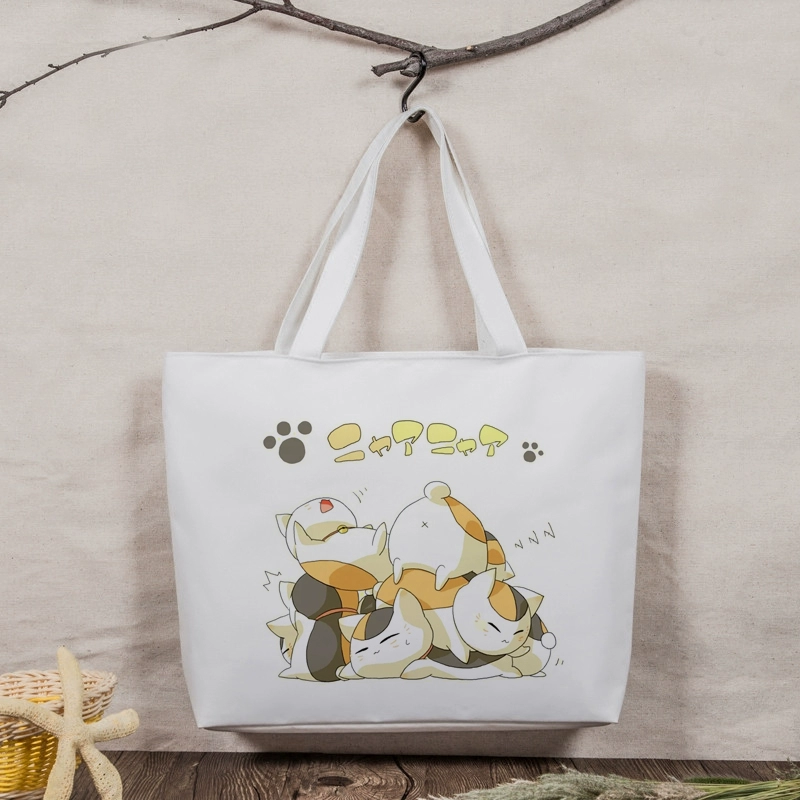 Natsume Bạn bè Tài khoản Natsume Cat Giáo viên Niangkou Sansan Ngoại vi Anime Tote Túi vải Vai Học sinh Túi đi học - Carton / Hoạt hình liên quan