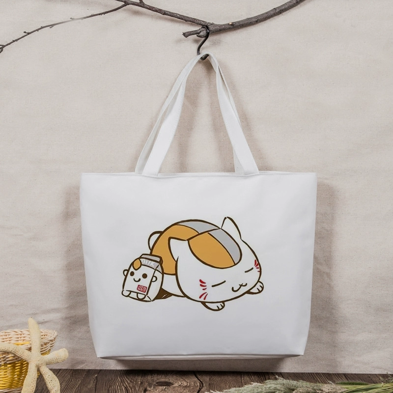 Natsume Bạn bè Tài khoản Natsume Cat Giáo viên Niangkou Sansan Ngoại vi Anime Tote Túi vải Vai Học sinh Túi đi học - Carton / Hoạt hình liên quan