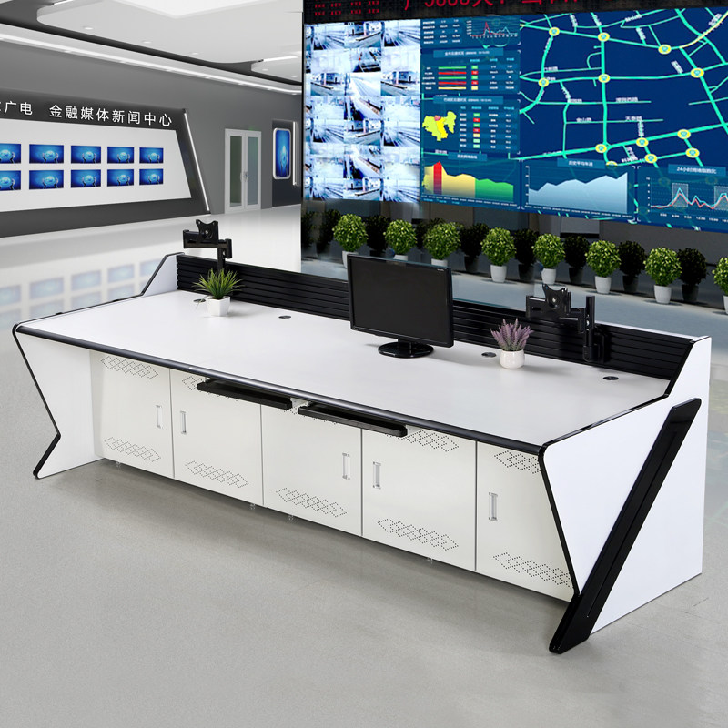 Network monitoring operating desk command center console custom curved monitoring station dual triple operating desk spot