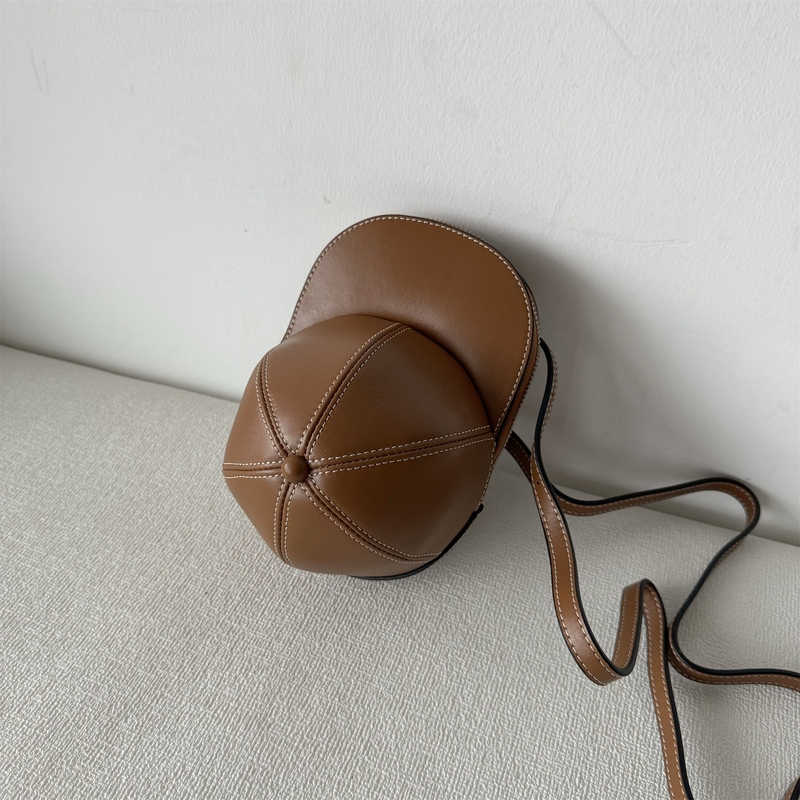 Jw Anderson Unisex Leather Fashion Versatile Cap Shoulder Crossbody Bag Hat Bag Baseball Cap Bag