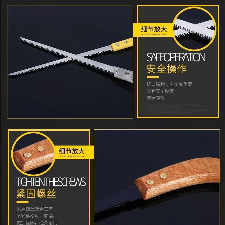 Hongren Mini Woodworking Saw Small Hand Saw Garden Gardening Saw Logging Pull Flower Branch Saw Fast Household Hand Saw