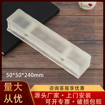 Glass brick hot melt sandblasting long transparent square glass partition wall Crystal brick bar light transmissive curtain wall landscape wall