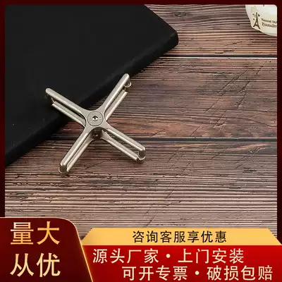 Glass brick solid crystal scraper transparent square special accessories auxiliary material glass wall hanging claw stainless steel casting