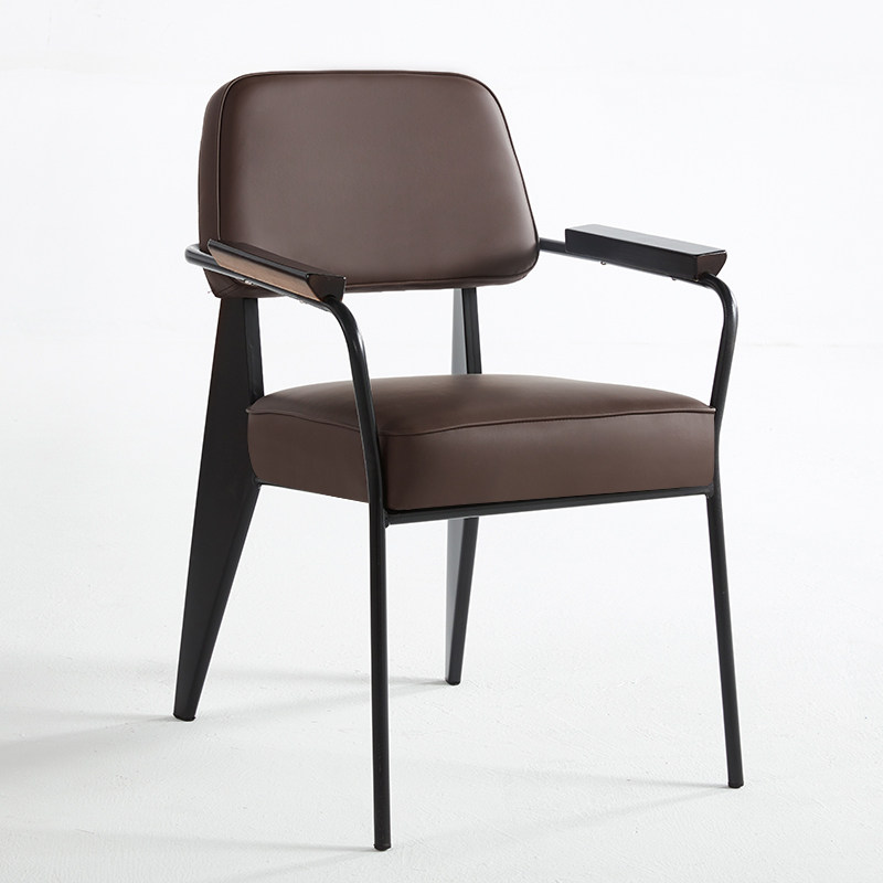 Nordic casual minimalist back chair cafe bar military style Italian modern with armchair designer dining chair