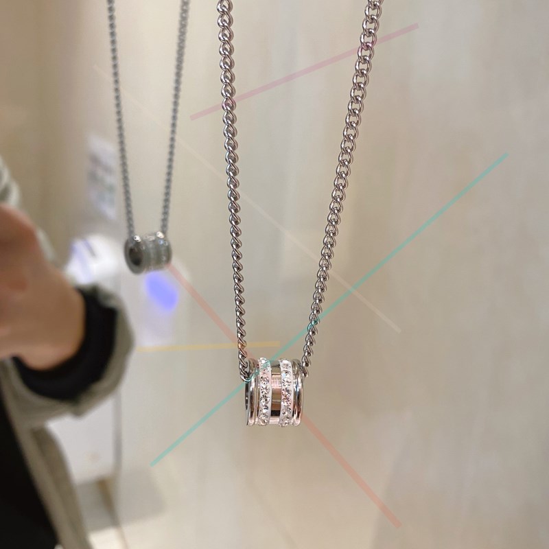 Junhui Fresh Necklace Men's Simple Trend Pendant Necklace Titanium Steel Versatile Boys Accessories Couple Necklace 4