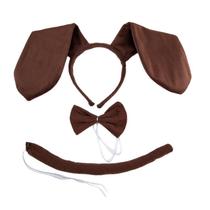 1 2 3 Pcs Dog Costume Set Dog Ears Headband Tail Bow Tie fo