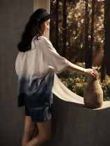 Pajamas womens summer new fashion casual cotton short sleeve thin set womens summer can wear cotton home clothes