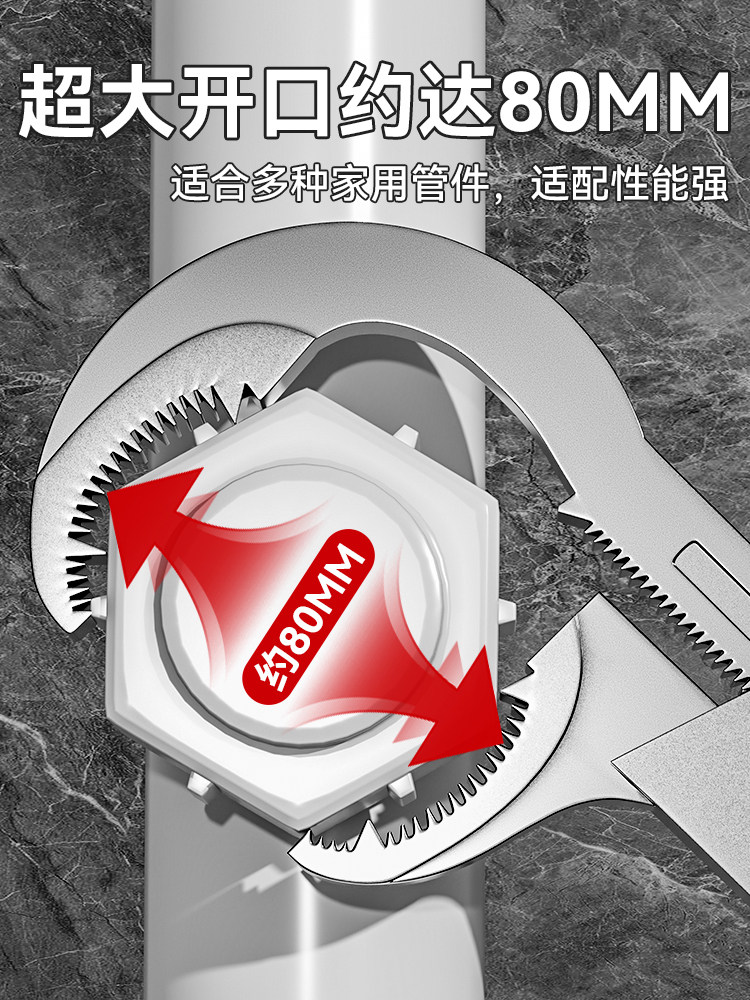 Niuxiang Household Multifunctional Sink Wrench Universal Large Opening Faucet Bathroom Special Water Pipe Installation Tool