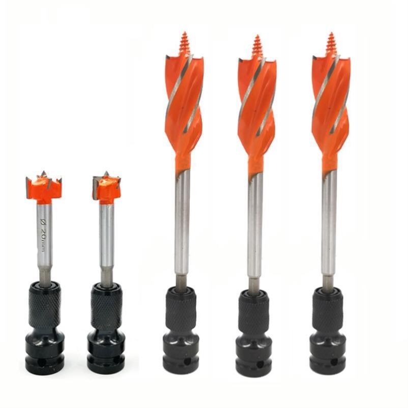 Electric screwdriver drill bit woodworking lengthened twist drill plastic template puncher electric screwdriver conversion head reaming drill bit