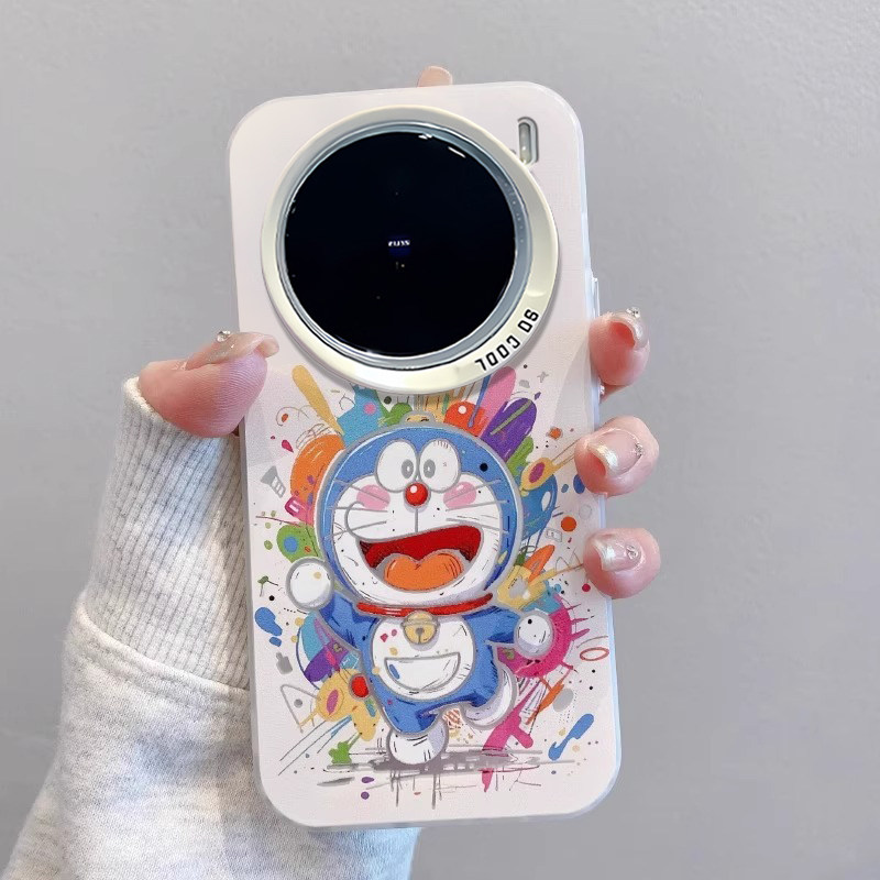 Tuya Doraemon Cat Phone Case Suitable for Vivo X200 Ultra, Stylish X200S Creative Female Case, X100/90 Fresh Style, S30/20 Large Hole Anti-Drop, Y300 Pro High-End Feel, Iqoo 13 Cartoon Trendy