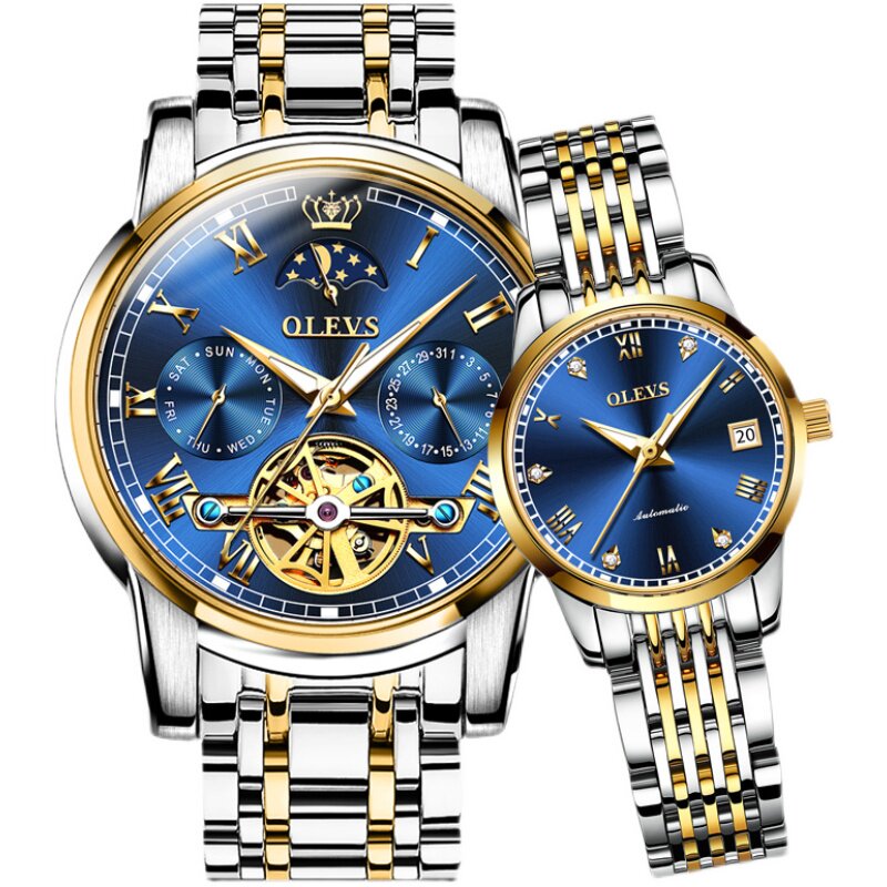 Swiss Romantic Treasures lovers watch a pair of  designer men and women mechanical watches ultra-thin Fashion waterproof
