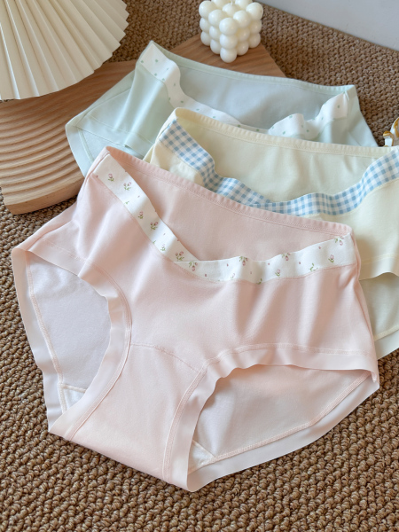Maternity Underwear, Pure Cotton, Antibacterial, Low-Waist, Seamless, Large Size, Suitable for Early, Mid, and Late Pregnancy, Autumn and Winter Styles