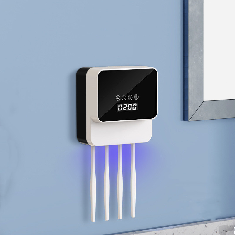 Smart UV toothbrush sterilizer wall-mounted hole-free Philips sterilization electric drying storage rack