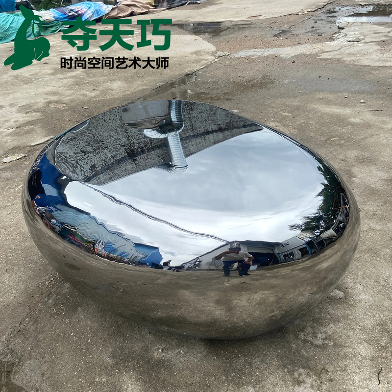 Stainless Steel Pebble-Shaped Coffee Table Sculpture, Irregular Shape, Light Luxury, High-End Italian Style, Creative, Minimalist, Modern Villa Side Table Stainless Steel Pebble-Shaped Coffee Table Sculpture, Irregular Shape, Light Luxury, High-End Italian Style, Creative, Minimalist, Modern Villa Side Table