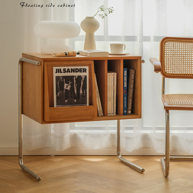 Black Gum Record Cabinet Nordic Magazine Cabinet Small Freshener Style Containing Cabinet Suspended Side Cabinet Ins Solid Wood Black Gel Bookcase