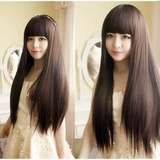 Парик, шлем, челка для школьников, прямые волосы, в корейском стиле, придает объем