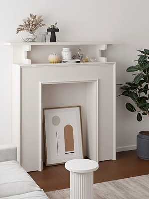 Простая и модная художественная дом маленький квартир камин шкаф на стена декоративный шкаф маленький домашний шкаф мягкая установка с твердым деревянным шкафом