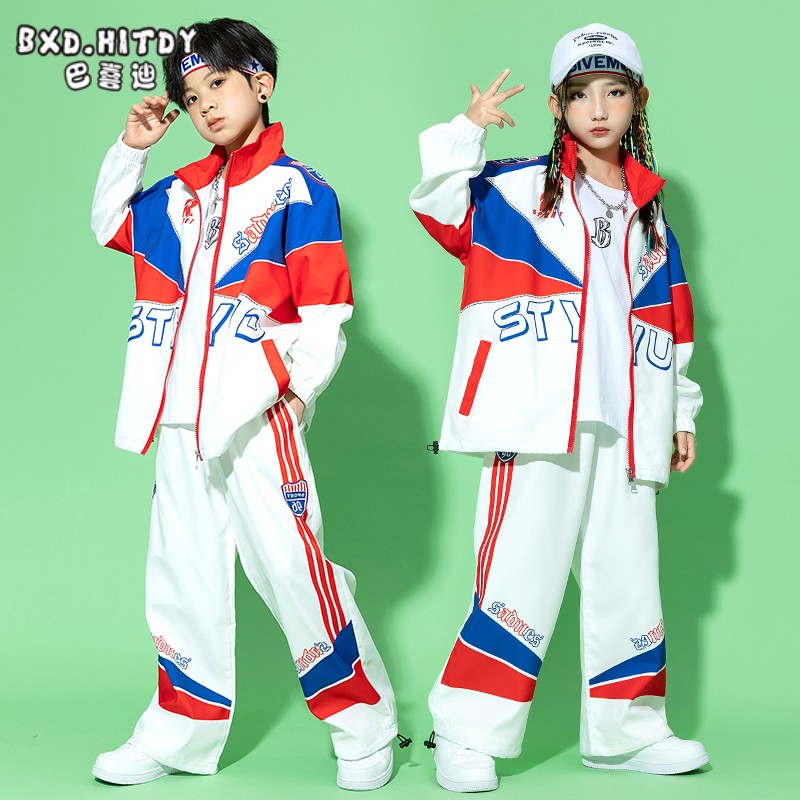 New Year's Day Children's Costume Street Dance Suit for men and women Hip Hop Chaochong Primary School Games Opening Ceremony Banfu Autumn-Taobao