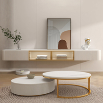 Nordic Modern TV Cabinet Rock Plate TV Cabinet Tea Table Combined TV Cabinet Suspended type suspended TV cabinet