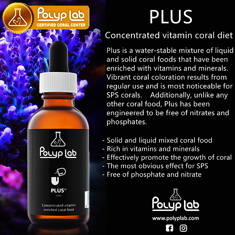 Canada Polyplab PLUS seawater tank coral growth and color vitamin supplement liquid coral food