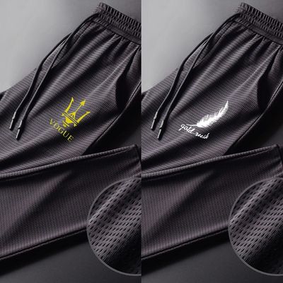 网眼冰丝弹力男士空调休闲薄款运动