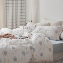 Mengjie Home Spinning A Class of pure cotton gauze double yarn three or four pieces of mother and baby baby and child newborn bedding soft