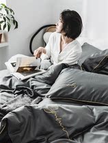 Mengjie Home Textile Xinjiang Longwool Cotton Contributed Four-piece Cotton Line Bed Bed Bed in Luxury High-grade