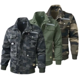 Осенняя камуфляжная хлопковая куртка, износостойкий комбинезон, защита от ожогов