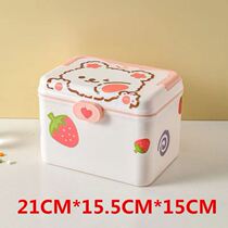 Medicine box cute household multi-layer large capacity portable medical emergency reserve medicine small family drug storage box