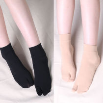Finger stockings toe stockings short socks two finger socks summer thin socks non-slip toe socks Flip-flops clogs 2 fingers 5 pairs