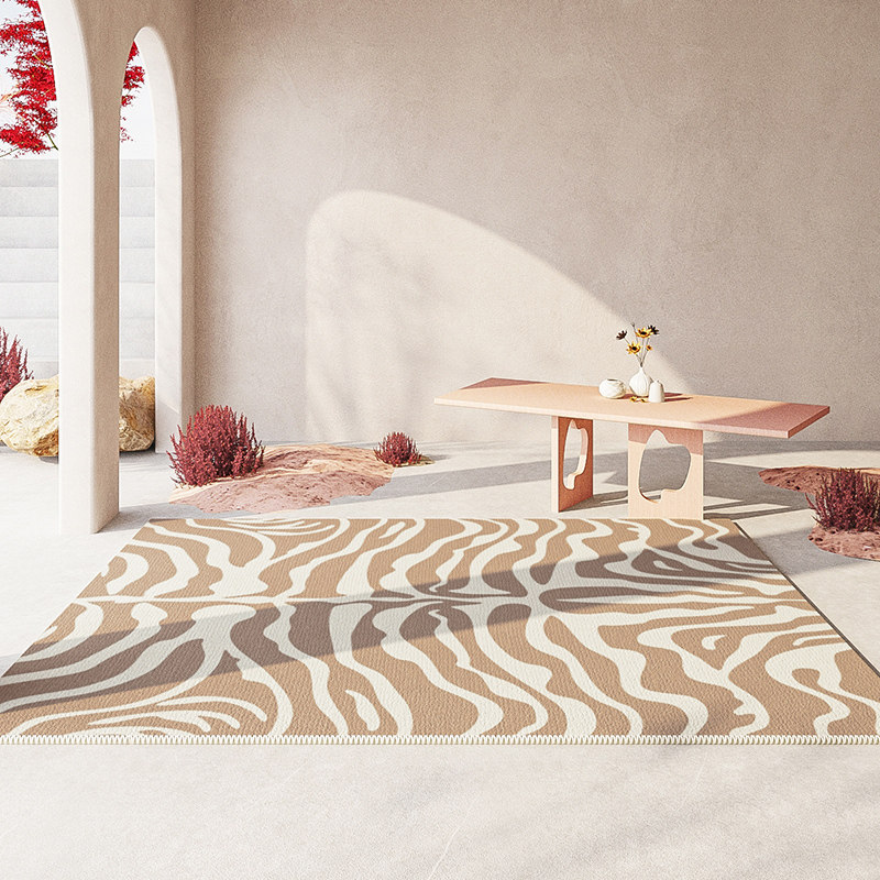 Modern minimalist Nordic Carpet Living room Milk White Minimalist Lines Light Lavish Sofa Pure Color Bedroom Bedside Blanket Home